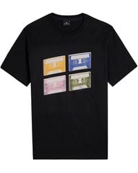 Paul Smith - Tapes Printed Cotton T-Shirt - Lyst