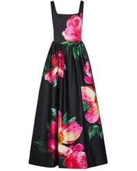 Alice + Olivia - Tarrie Floral-Print Stretch-Cotton Maxi Dress - Lyst