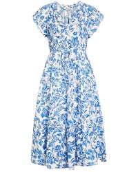 Rails - Juni Floral-Print Linen-Blend Midi Dress - Lyst