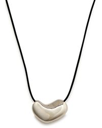 AGMES - Heart Suede Necklace - Lyst