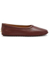 Tod's - Gomma Leather Ballet Flats - Lyst