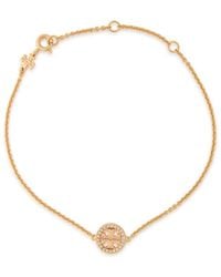 Tory Burch - Icon Pavé 18Kt-Plated Bracelet - Lyst