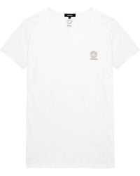 Versace - Logo-print Stretch-cotton T-shirt - Lyst