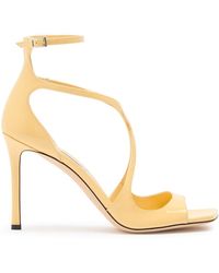 Jimmy Choo - Azia 95 Patent Leather Sandals - Lyst