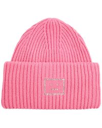 Acne Studios - Wool Hat With Logo - Lyst