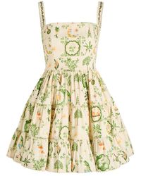 Agua Bendita - Lima Wild Printed Stretch-Cotton Mini Dress - Lyst