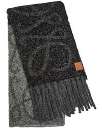 Loewe - Anagram Fringed Alpaca-Blend Scarf - Lyst