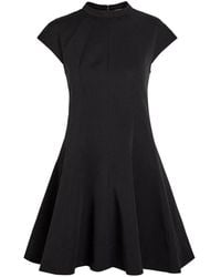 STAUD - Ellie Panelled Cotton-Blend Mini Dress - Lyst