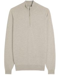 John Smedley - Tapton Half-Zip Merino Wool Jumper - Lyst