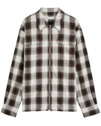 Second Layer - Zip Relaxed Long Sleeve Cotton-Blend Shirt - Lyst