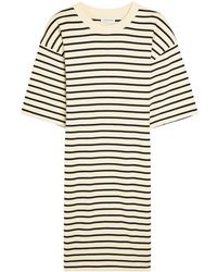 Anine Bing - Mona Striped Cotton-Blend Mini Dress - Lyst