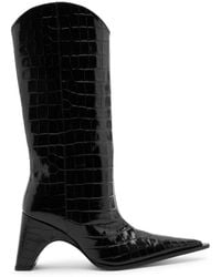 Coperni - Croco Bridge 85 Leather Mid-calf Cowboy Boots - Lyst