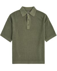 MKI Miyuki-Zoku - Open-Knit Cotton Polo Shirt - Lyst