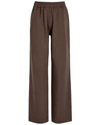 Moncler - Wide-Leg Cotton-Blend Sweatpants - Lyst