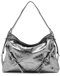 Givenchy - Voyou Medium Metallic Leather Shoulder Bag - Lyst