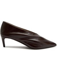 KHAITE - Miriam 50 Draped Leather Pumps - Lyst