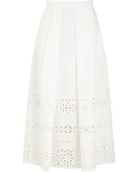 Huishan Zhang - Avery Embellished Cut-Out Faille Maxi Skirt - Lyst