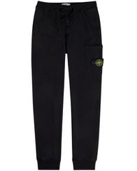 Stone Island - Logo Cotton Sweatpants - Lyst