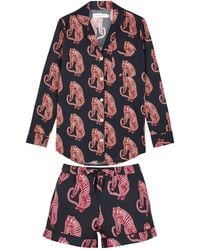 Desmond & Dempsey - Sansindo Tiger Printed Pyjama Set - Lyst