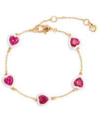 Kate Spade - Sweetheart Embellished Bracelet - Lyst