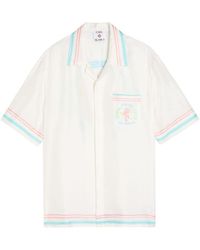 CASABLANCA - Dance Joy Printed Silk Shirt - Lyst