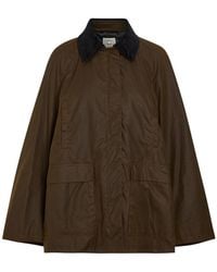 TOTEME - Corduroy-Trimmed Waxed Cotton Jacket - Lyst