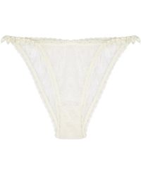Love Stories - Isabel Bow-Embellished Lace Briefs - Lyst