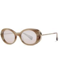 Max Mara - Malibu10 Oval-Frame Sunglasses - Lyst