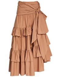 Chloé - Tiered Cotton-Poplin Maxi Skirt - Lyst