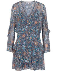 Veronica Beard - Camden Floral-print Silk Mini Dress - Lyst