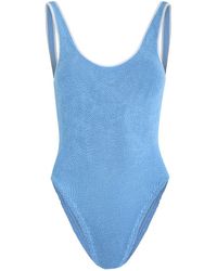 Hunza G - Faye Seersucker Swimsuit - Lyst