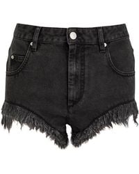 Isabel Marant - Eneidao Frayed Denim Shorts - Lyst