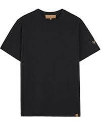 Now You Live - Arensby Logo-Embroidered Cotton T-Shirt - Lyst