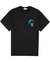 Rhude Moonlight Black Logo Cotton T-shirt