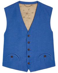 Blazé Milano - Feral Silk And Linen-Blend Vest - Lyst