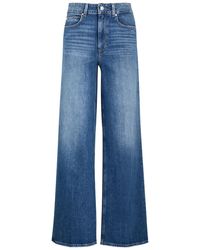 PAIGE - Sasha Distressed Wide-Leg Jeans - Lyst