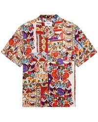 Wax London - Didcot Printed Woven Shirt - Lyst