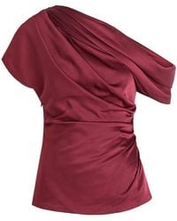 Jonathan Simkhai - Phoebe Draped Satin Top - Lyst