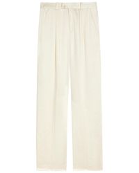 Self-Portrait - Tailored Straight-Leg Satin Trousers - Lyst