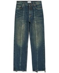 Versace - Distressed Straight-Leg Jeans - Lyst