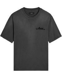 Amiri - Bleach Bandana Patch Logo Cotton T-Shirt - Lyst