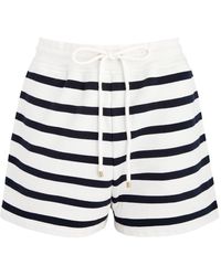FRAME - Varsity Striped Cotton-Blend Shorts - Lyst