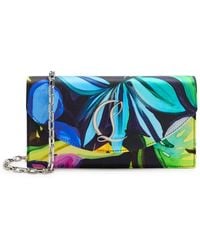 Christian Louboutin - Floral-Print Satin-Crepe Clutch - Lyst
