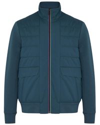 PS by Paul Smith - Quilted Shell And Jersey Jacket - Lyst