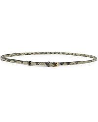 Dries Van Noten - Snake-Effect Leather Belt - Lyst