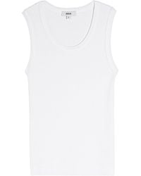 Agolde - Poppy Ribbed Cotton-Blend Tank - Lyst