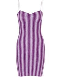 GIMAGUAS - Simi Striped Stretch-knit Mini Dress - Lyst