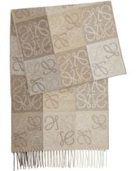 Loewe - Fringed Intarsia Wool And Cashmere-Blend Scarf - Lyst