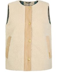 Barbour - Dulsie Corduroy-Trim Fleece Gilet - Lyst