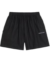 MKI Miyuki-Zoku - Logo-Embroidered Linen Swim Shorts - Lyst